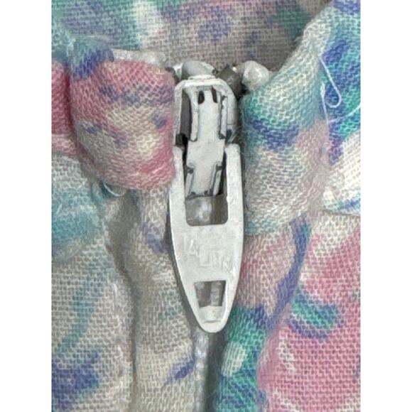 Vintage Lerner Pastel Floral Ruffle Midi Dress Made in USA cottagecore medium - Picture 9 of 14